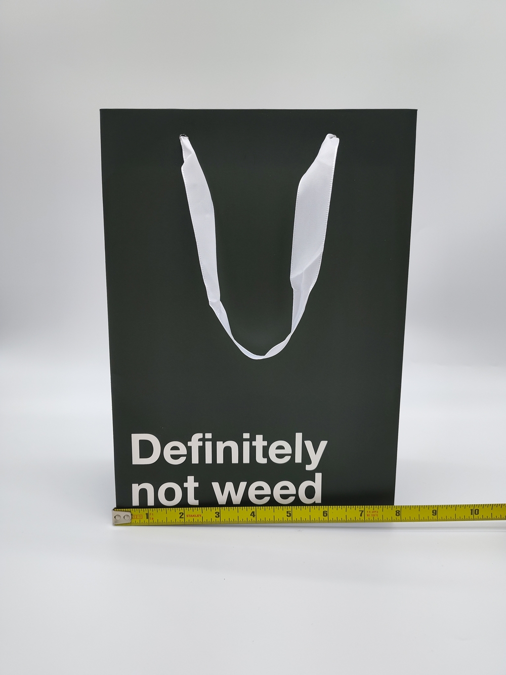 Funny Gift Bag Definitely Not Weed Novelty Party Humor Large Gag Gift - Picture 3 of 5